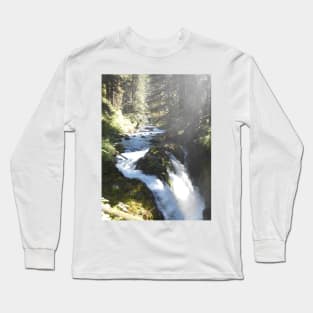 Sol Duc Falls Nature Photography Pacific Northwest Long Sleeve T-Shirt